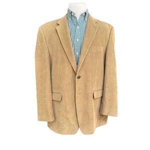 Lauren Ralph Lauren Men's Brown Two Button Corduroy Sport Jacket Blazer Size 44L